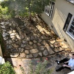 Looking down you see Nathan in the courtyard. What a great place to have morning coffee.