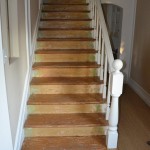 The stairs were also white oak and had to be hand scrapped